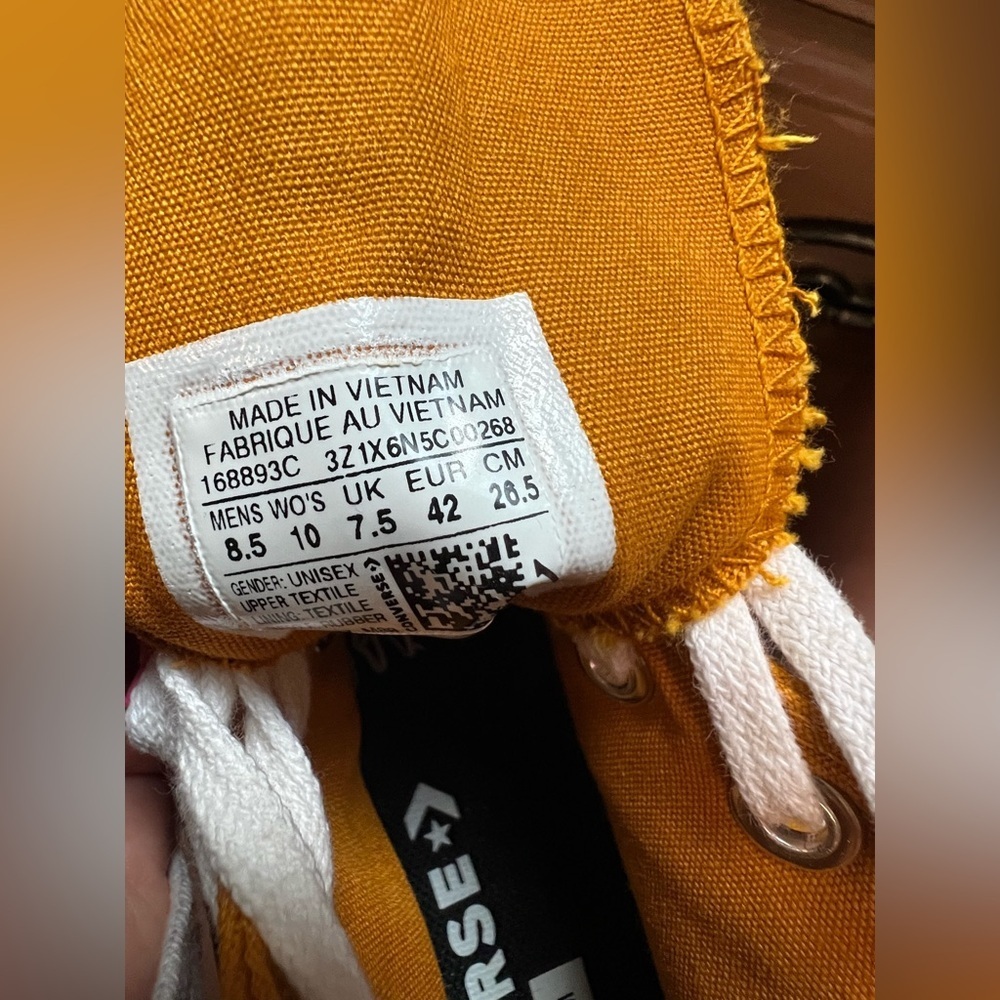 Converse Platform Run Star Hike High Top Sneakers - Mustard Yellow White - Picture 3 of 10
